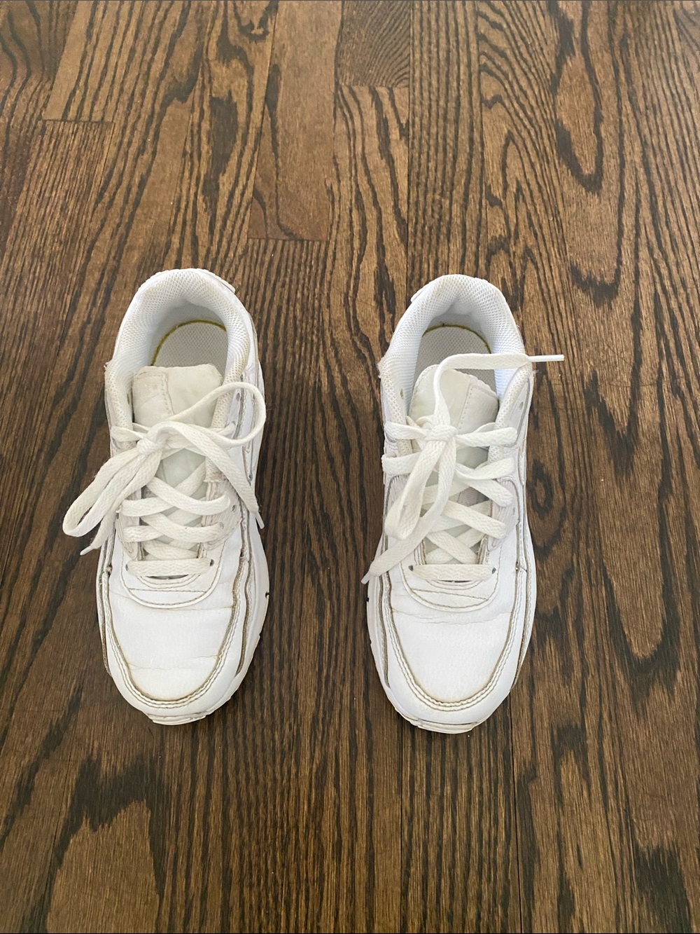 Nike Air Max 90 LTR White Kids' Sneakers with Cushioned Comfort Size 3Y